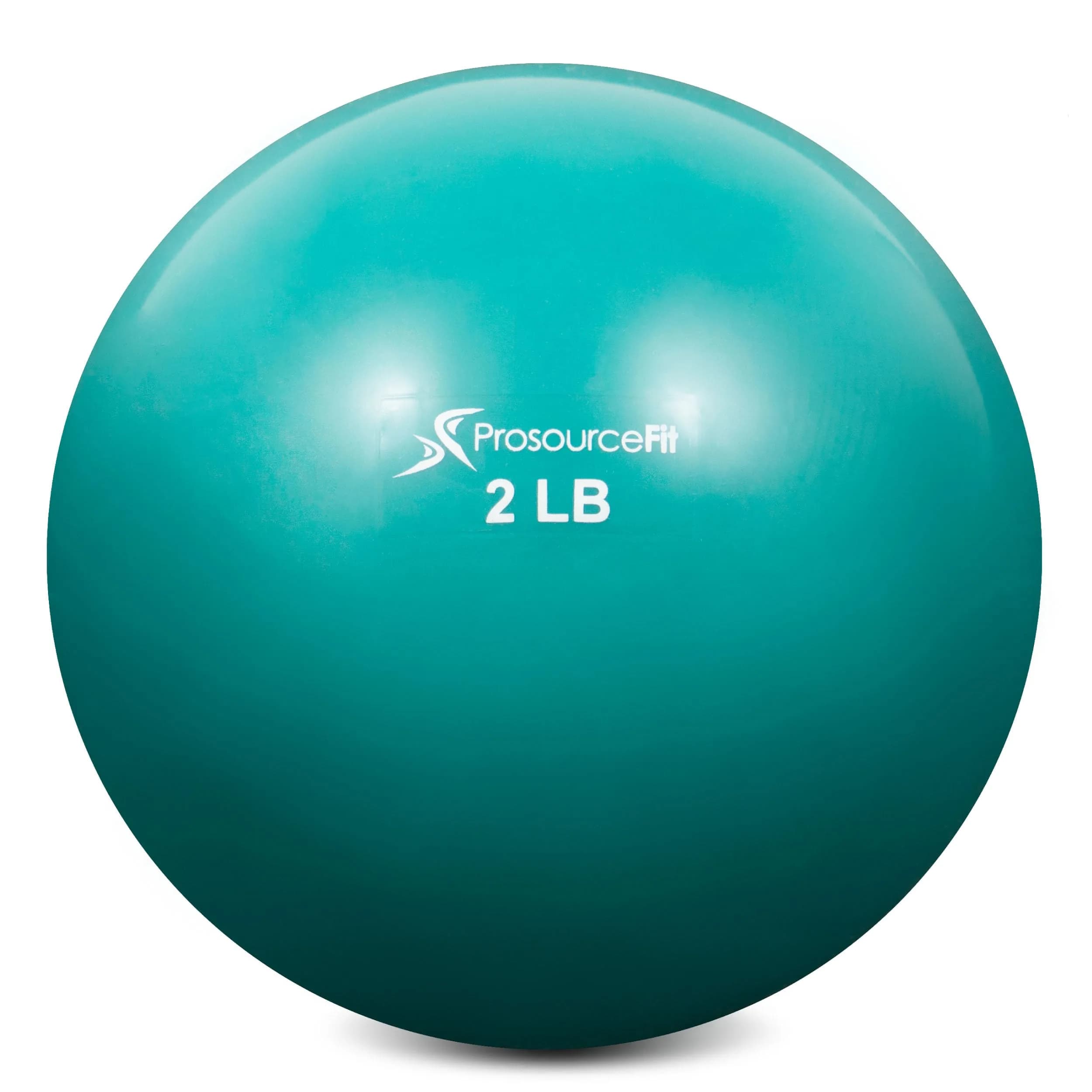 ProsourceFit Weighted Toning Exercise Ball 0.91 kg (2 lb) Aqua | Pilates, Yoga, Strength Training & Physical Therapy - main product image
