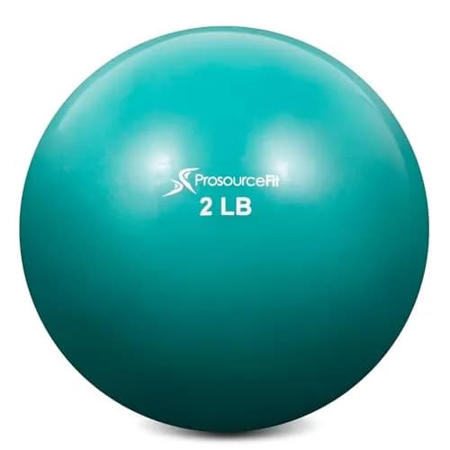 ProsourceFit Weighted Toning Exercise Ball 0.91 kg (2 lb) Aqua | Pilates, Yoga, Strength Training & Physical Therapy thumbnail 1