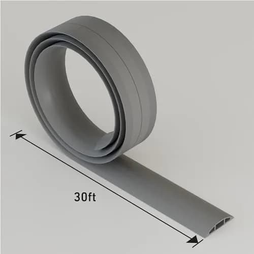 D-Line Gray Floor Cord Cover 900cm (30ft) | Heavy Duty Cable Management Solution for Wires on Floor thumbnail 8