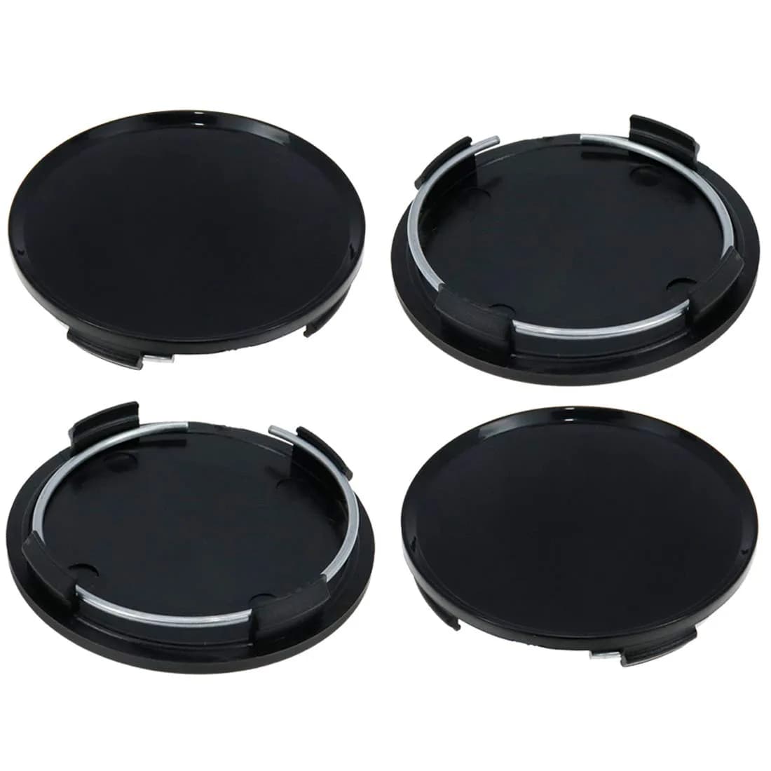 AUTUT 63mm Wheel Rim Hub Center Covers Replacement with Metal Ring, Pack of 4 | Snap-On Fit for Cars & Trucks - main product image