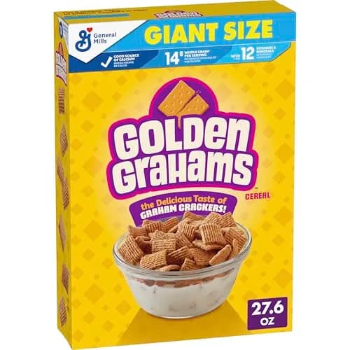 Golden Grahams Breakfast Cereal Whole Grain Giant Size 27.6 oz (782 g) | Nostalgic Graham Cracker Taste thumbnail 1