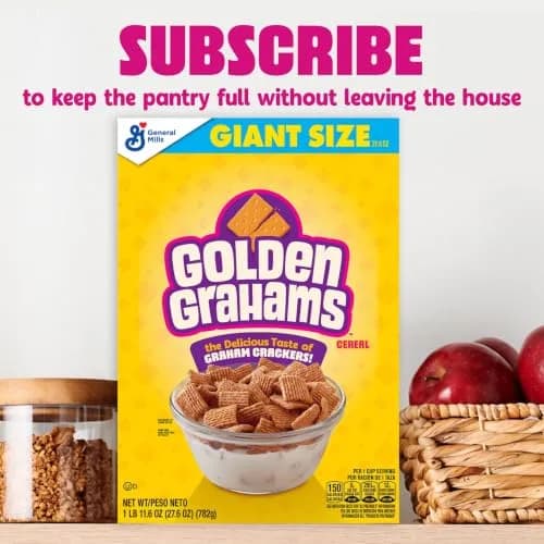 Golden Grahams Breakfast Cereal Whole Grain Giant Size 27.6 oz (782 g) | Nostalgic Graham Cracker Taste thumbnail 8