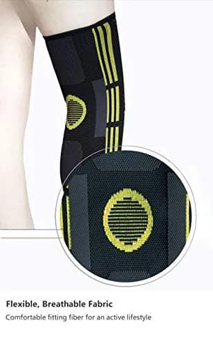 Emoly Compression Knee Sleeve, 1 Pair, Large (18.5"-20") | for Pain Relief & Injury Recovery thumbnail 4