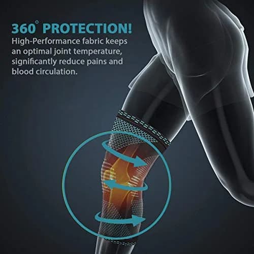 Emoly Compression Knee Sleeve, 1 Pair, Large (18.5"-20") | for Pain Relief & Injury Recovery thumbnail 2