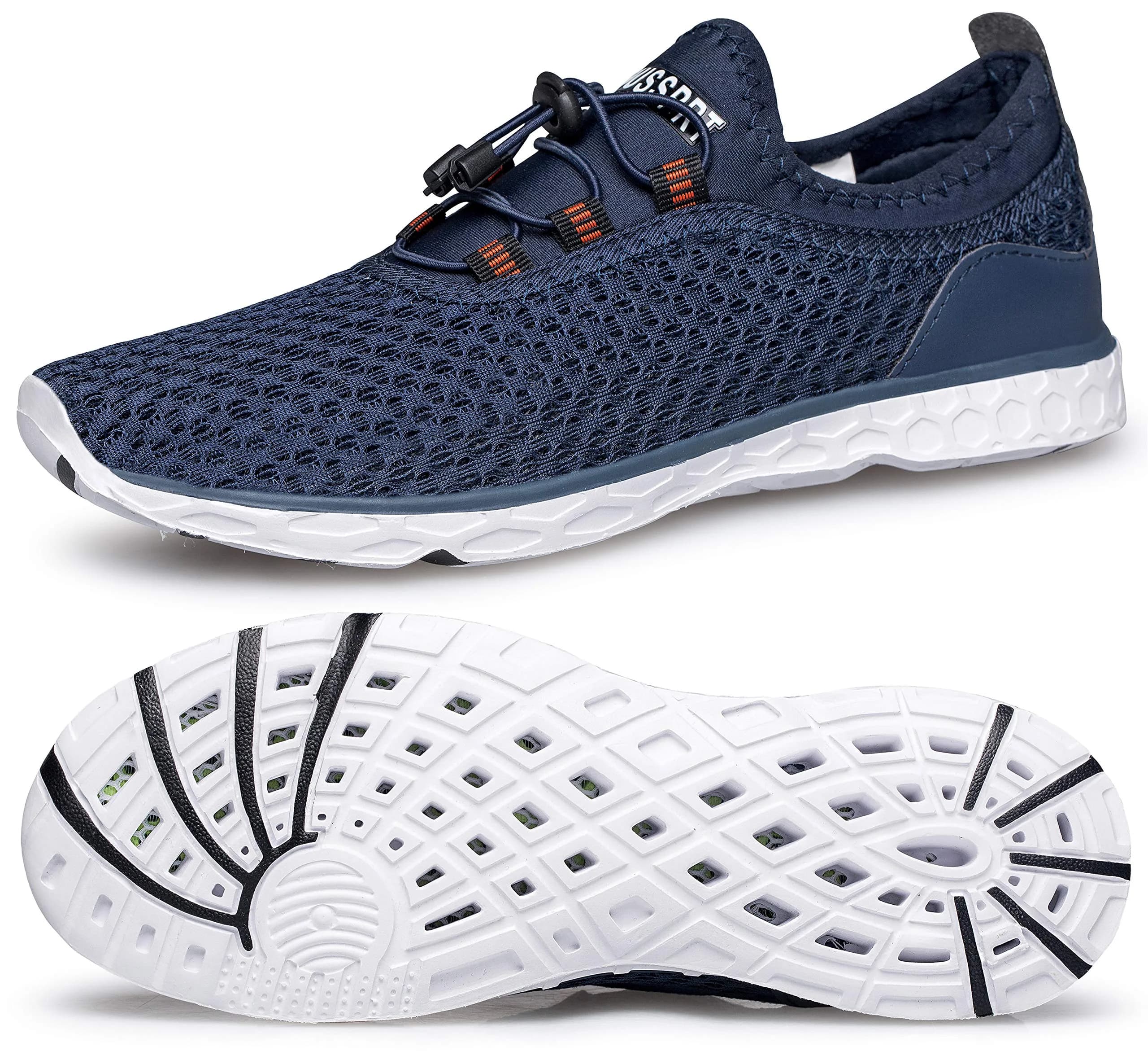 DOUSSPRT Men's Water Shoes Quick Dry for Beach Swim Pool Fishing Blue | Breathable Mesh & Open Design - main product image