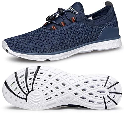 DOUSSPRT Men's Water Shoes Quick Dry for Beach Swim Pool Fishing Blue | Breathable Mesh & Open Design thumbnail 1