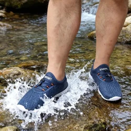 DOUSSPRT Men's Water Shoes Quick Dry for Beach Swim Pool Fishing Blue | Breathable Mesh & Open Design thumbnail 2