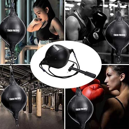 TOCO FREIDO Double End Punching Ball & Reflex Ball Set - 0.65 kg (1.43 lb) - Black/Red/Silver | Train Reaction, Agility, Speed thumbnail 5