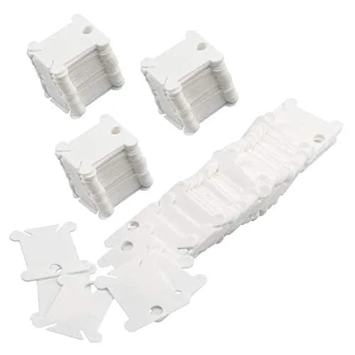 MUZHI Embroidery Floss Bobbins 128 pcs | Plastic Thread Organizer for Cross Stitch & Sewing thumbnail 1