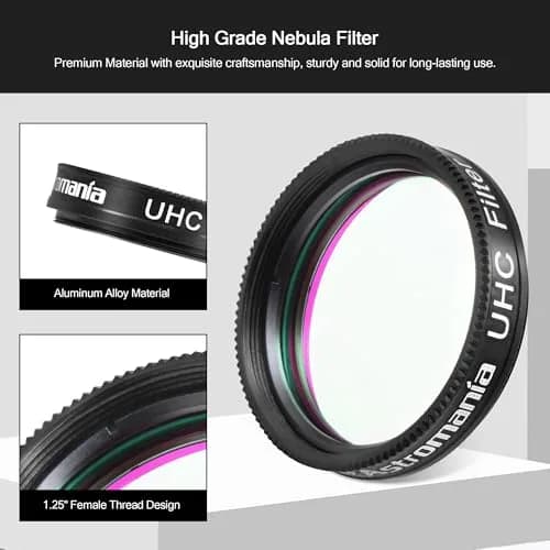 Astromania 1.25" UHC Filter Improve Contrast Nebula | Nebula Filter for Telescope thumbnail 2