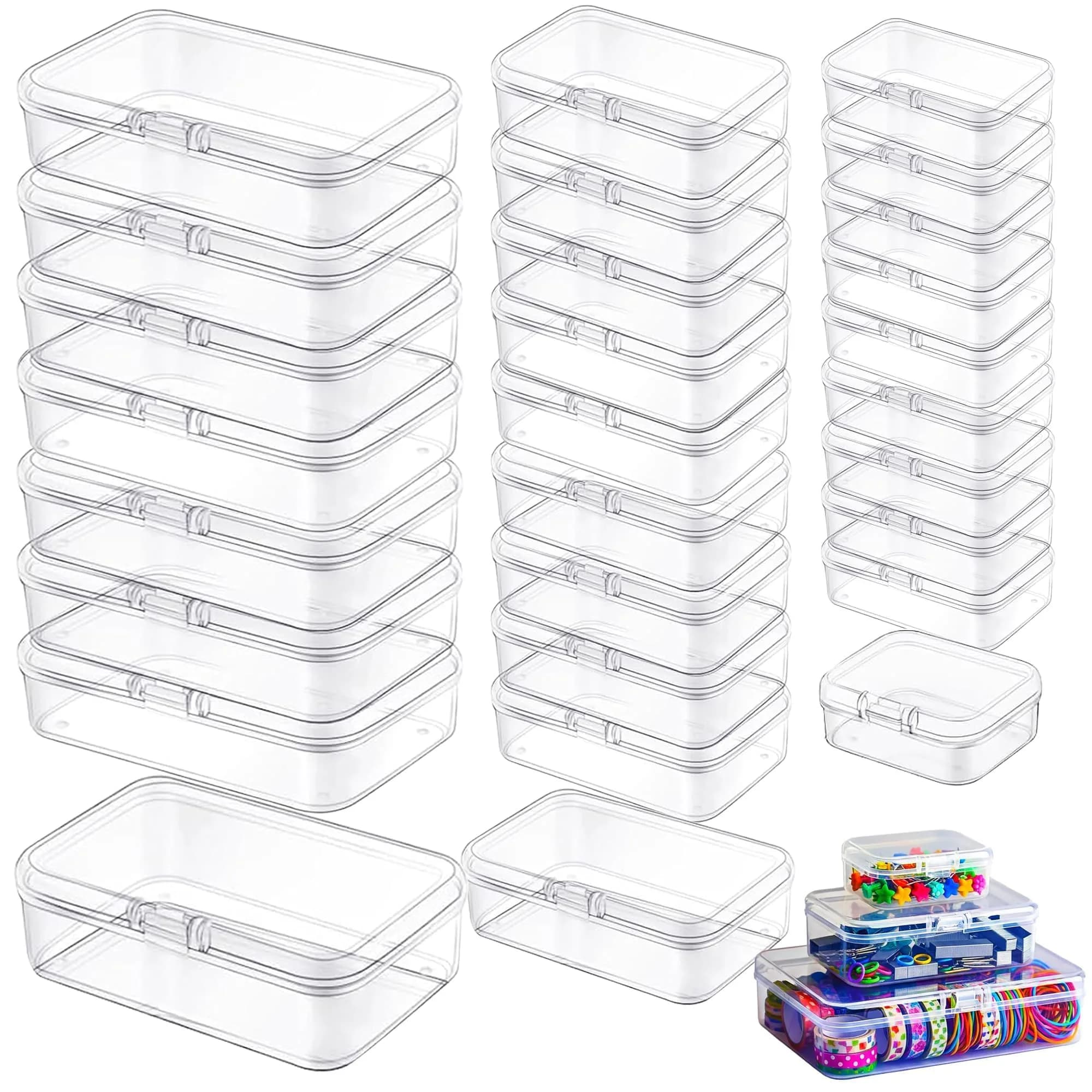 LJY 28 Plastic Storage Boxes | 3 Sizes for Beads, Crafts & Organization - main product image