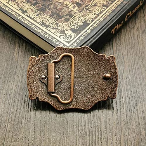 QUKE Rose Gold Long Horn Bull Rodeo Western Cowboy Belt Buckle for Men | 8.5cm (3.3in) thumbnail 5
