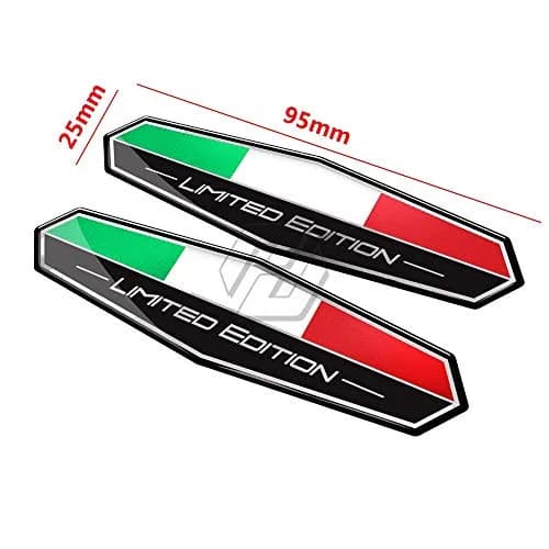HOMTRU 3D Italy Flag Decal Sticker 95x25mm (Pair) | Motorcycle & Car Tail Body thumbnail 4