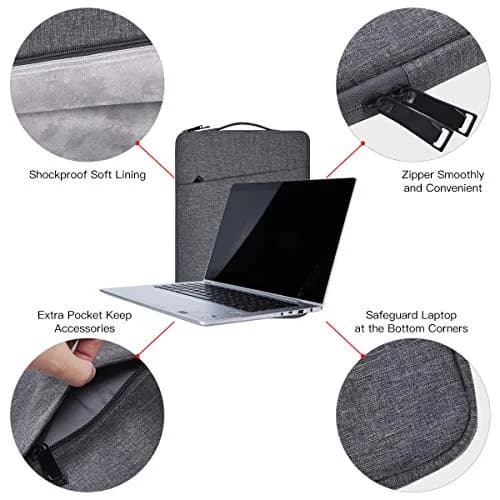 iKammo 14 Inch Laptop Sleeve Case for Acer Chromebook Plus 514/ Aspire 14, HP Lenovo Dell ASUS | Waterproof & Slim Fit thumbnail 4