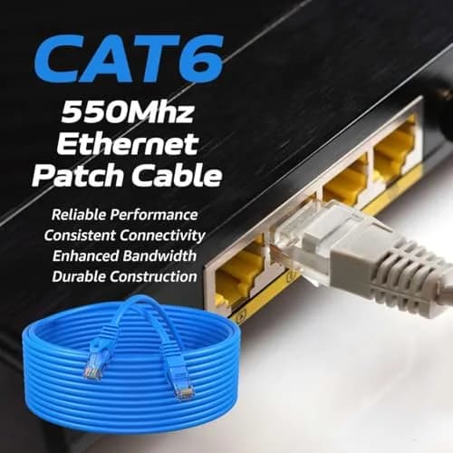 Cables Direct Online Cat6 Network Ethernet Patch Cable 3ft | 550Mhz Speed, Blue thumbnail 2