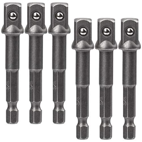 OIIKI 6 Pack 3/8 inch Square Socket Adapter Bit Set | Hardened HSS Impact Driver Bits for Automotive & DIY thumbnail 1