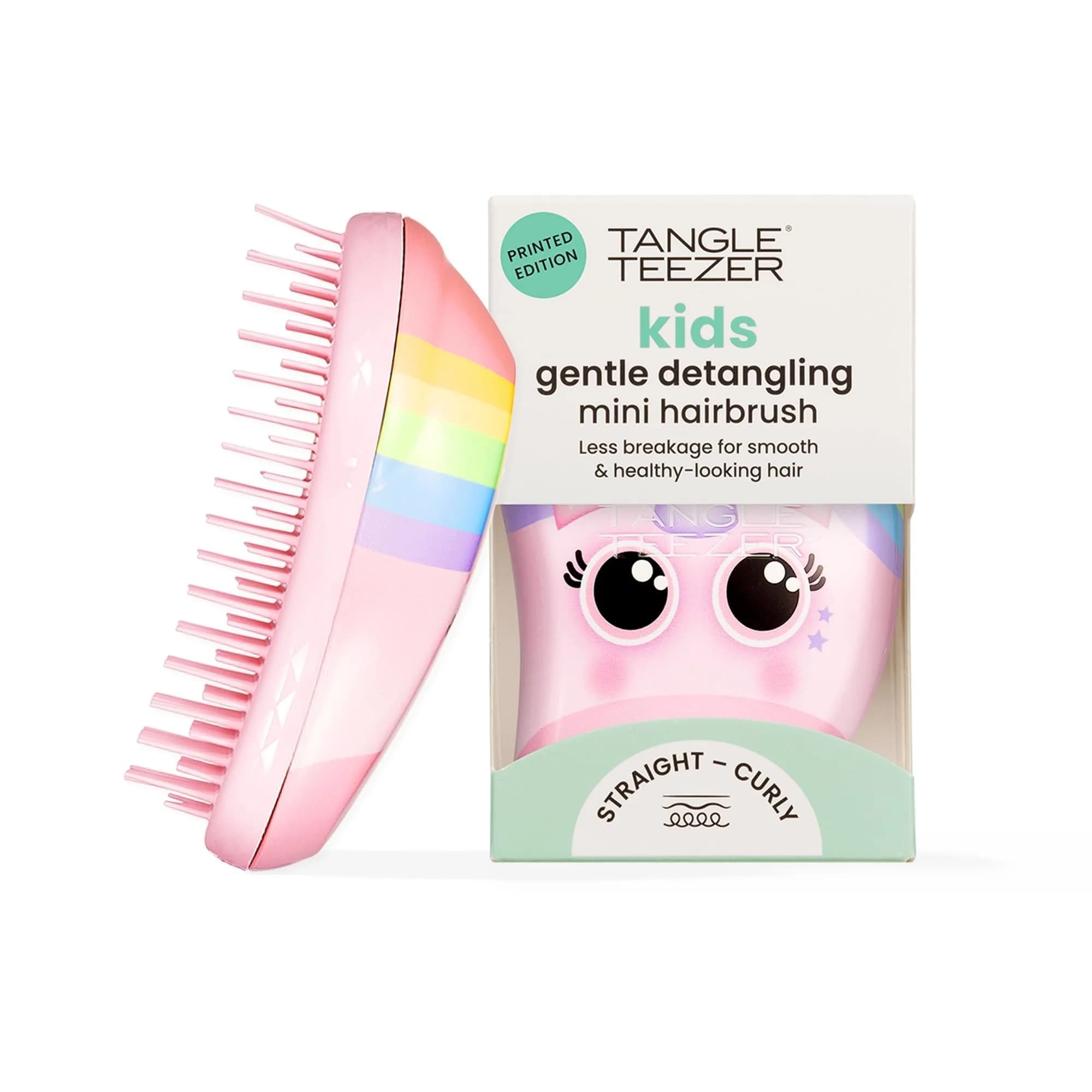 Tangle Teezer Original Detangler Brush for All Hair Types, Panther Black | Detangles Wet or Dry Hair — Rainbow The Unicorn