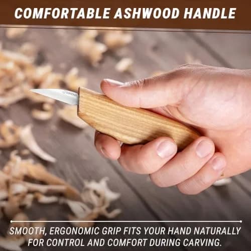 BeaverCraft Wood Carving Detail Knife C15 1.4" | Precision Whittling Tool for Beginners & Kids thumbnail 7