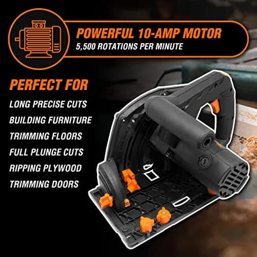 WEN 10-Amp 6.5-Inch Plunge Cut Sidewinder Circular Track Saw | Precise, Portable, USA Import thumbnail 4