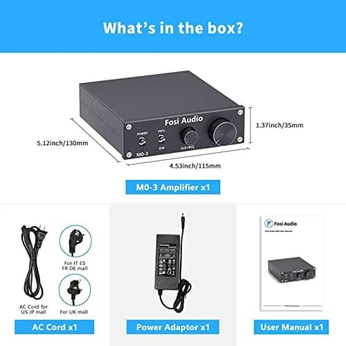 Fosi Audio M03 200 Watt Mono Amplifier | Full-Frequency & SUB Bass Switchable, 32V/5A Power Supply thumbnail 7