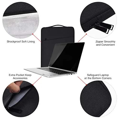 iKammo 13 Inch Laptop Sleeve for 13.5-14.4 Inch Surface & Notebook | Waterproof Canvas, Slim & Protective thumbnail 4