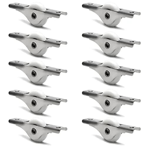 MroMax 10Pcs 23mm/0.91" Dia Screen Door Rollers Nylon White | Durable Sliding Wheel for Garage & Windows thumbnail 1