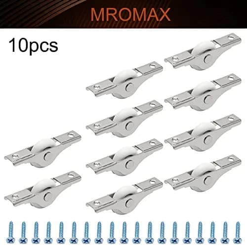 MroMax 10Pcs 23mm/0.91" Dia Screen Door Rollers Nylon White | Durable Sliding Wheel for Garage & Windows thumbnail 4