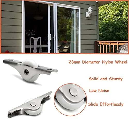 MroMax 10Pcs 23mm/0.91" Dia Screen Door Rollers Nylon White | Durable Sliding Wheel for Garage & Windows thumbnail 5