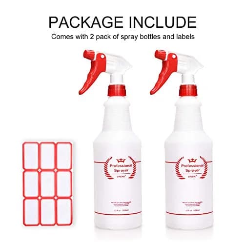 Uineko Plastic Spray Bottles 2 Pack, 32 Oz | Heavy Duty, Leak-Proof, Adjustable Nozzle thumbnail 7