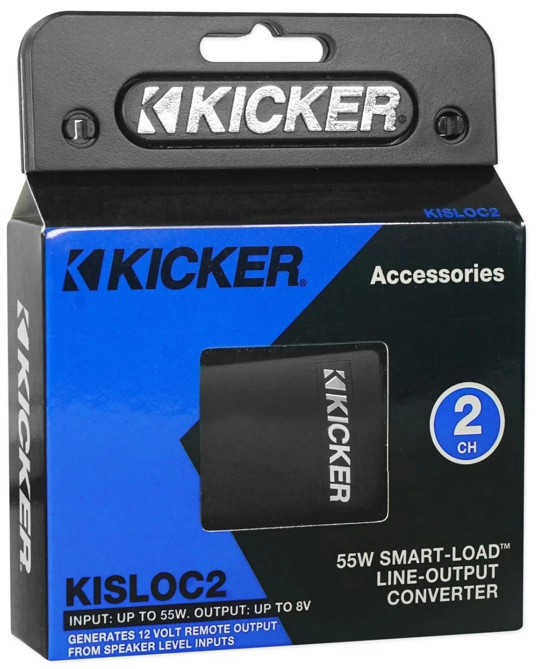 Kicker 46KISLOC2 Stereo Line-Out Converter with Remote Turn-On Output | 55W Input, 8V Output, Flat Frequency Response - main product image