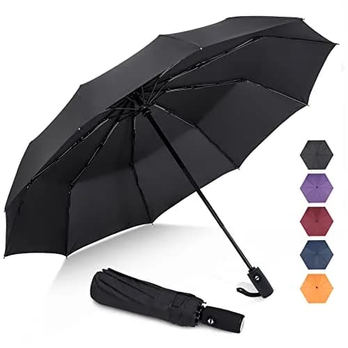 ZOMAKE Small Travel Umbrella Compact Windproof Automatic 45" | Lightweight Paraguas for Rain & Sun thumbnail 1