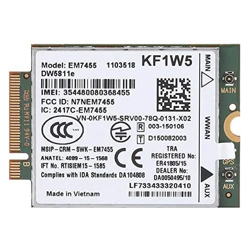 Zopsc Replacement 4G Module Card for Dell DW5811e PCIe M.2 LTE NGFF 42x30x2.3mm | Qualcomm EM7455 WWAN LTE Module thumbnail 1