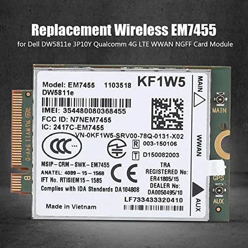 Zopsc Replacement 4G Module Card for Dell DW5811e PCIe M.2 LTE NGFF 42x30x2.3mm | Qualcomm EM7455 WWAN LTE Module thumbnail 3