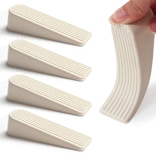 Rannb White 4pcs Door Stop Wedge | Protect Floors & Doors in India thumbnail 1