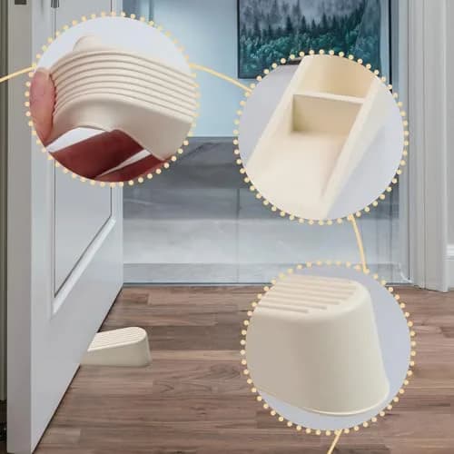 Rannb White 4pcs Door Stop Wedge | Protect Floors & Doors in India thumbnail 3