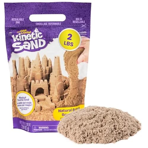 Kinetic Sand Brown 2lb (907g) | Moldable Sensory Play Sand for Kids Ages 3+ | Non-Toxic & Easy Cleanup thumbnail 1