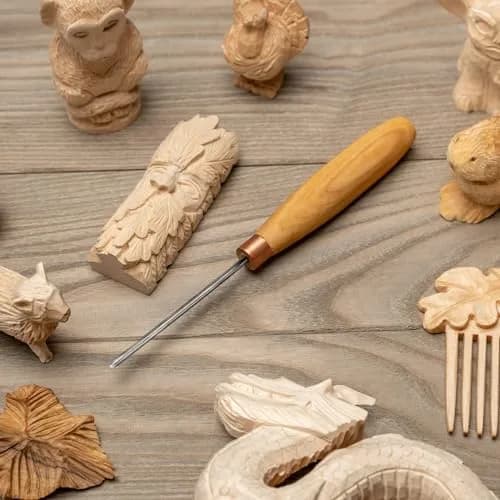 BeaverCraft Wood Carving Chisels V Gouge K12/02 | Fine Deep Line Hand Carving Tool thumbnail 7