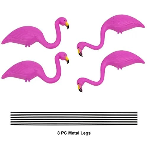 GiftExpress Pink Flamingos Yard Decorations 4 Pack 35.5cm (14" Tall) | Lawn Ornaments & Garden Decor for Outdoor Parties thumbnail 4