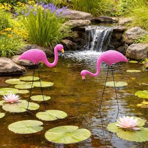 GiftExpress Pink Flamingos Yard Decorations 4 Pack 35.5cm (14" Tall) | Lawn Ornaments & Garden Decor for Outdoor Parties thumbnail 7