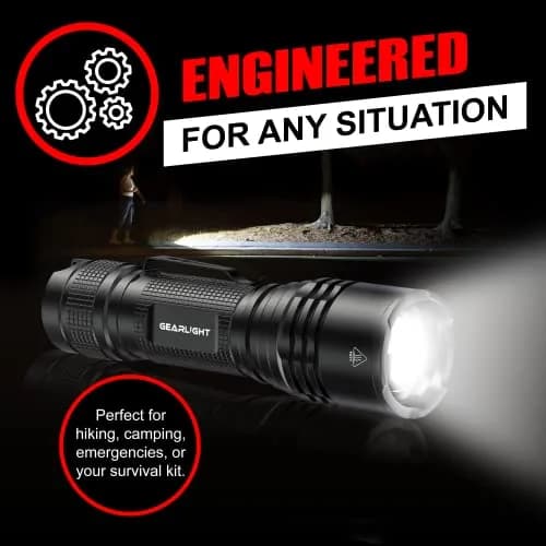 GearLight Tactical LED Flashlight Compact Water Resistant | Military-Grade Aluminum, Drop & Weather Resistant thumbnail 9