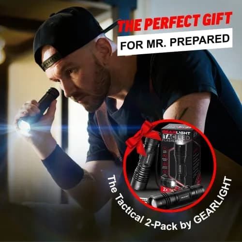 GearLight Tactical LED Flashlight Compact Water Resistant | Military-Grade Aluminum, Drop & Weather Resistant thumbnail 3