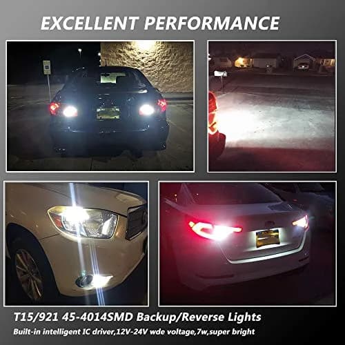 firiKer Vehicle Light Bulb 4PCS Bright White 921 T15 W16W | Error Free Reverse Lights thumbnail 6