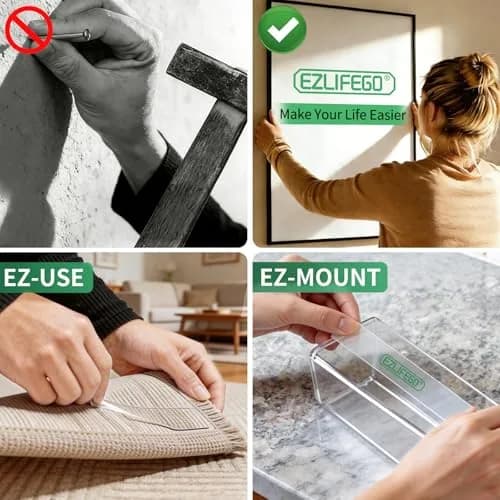EZlifego Heavy Duty Nano Mounting Tape 9.85FT (2.99m) | Strong Hold, Weatherproof, Removable thumbnail 3