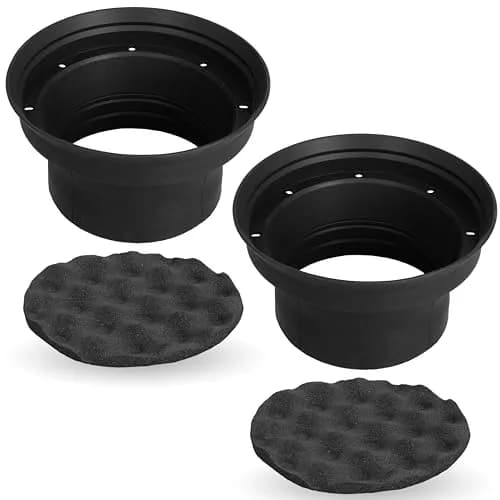 NVX 2 Piece Weatherproof Silicone Rubber Speaker Baffle Kit for 6.5" and 6.75" | Waterproof Silicone for Car Speakers thumbnail 1