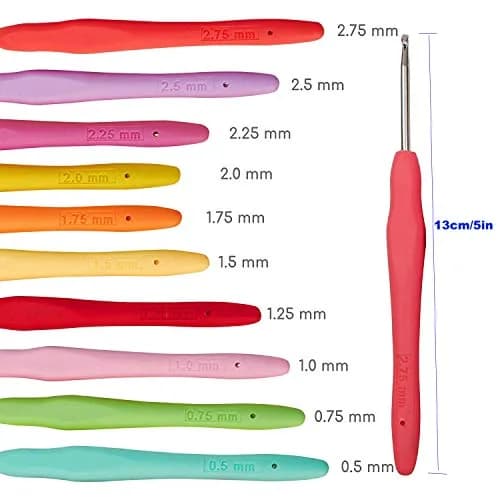 MTGHYARE Crochet Hook Set 0.5mm - 2.75mm | Ergonomic Soft Grip Handles for Fine Lacework thumbnail 4