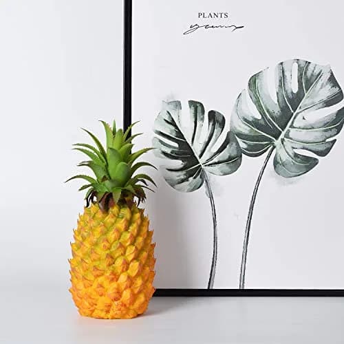 Lvydec Artificial Pineapple Realistic Fake Fruit 27cm (10.2") - 2 Pack | Tropical Decor for Home & Party thumbnail 6