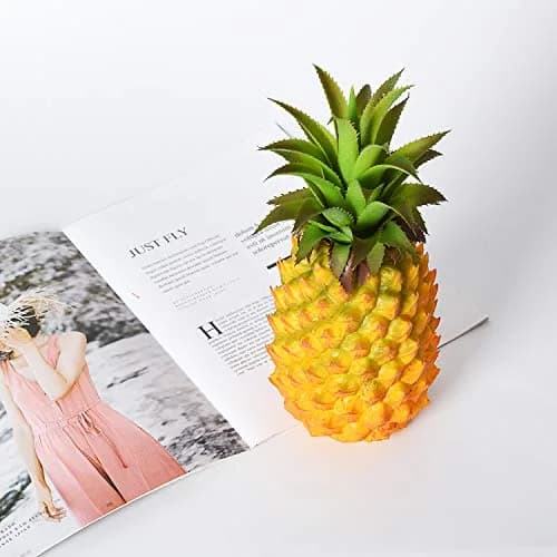 Lvydec Artificial Pineapple Realistic Fake Fruit 27cm (10.2") - 2 Pack | Tropical Decor for Home & Party thumbnail 2