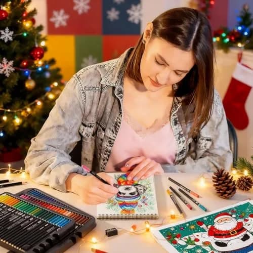 Shuttle Art 80 Colored Pencils for Adults, Soft Core Color Pencil, Drawing Supplies for Adults Kids Artists Beginners Drawing Coloring Sketching | Vibrant Colors, Break-Resistant, 3.0mm Lead thumbnail 2