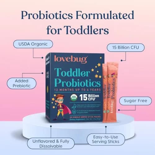 LOVEBUG Toddler Probiotics with Fiber 60 Count | Supports Digestive & Immune Health thumbnail 4