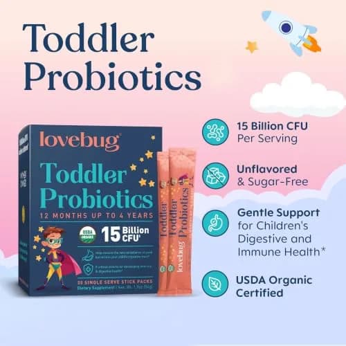 LOVEBUG Toddler Probiotics with Fiber 60 Count | Supports Digestive & Immune Health thumbnail 2